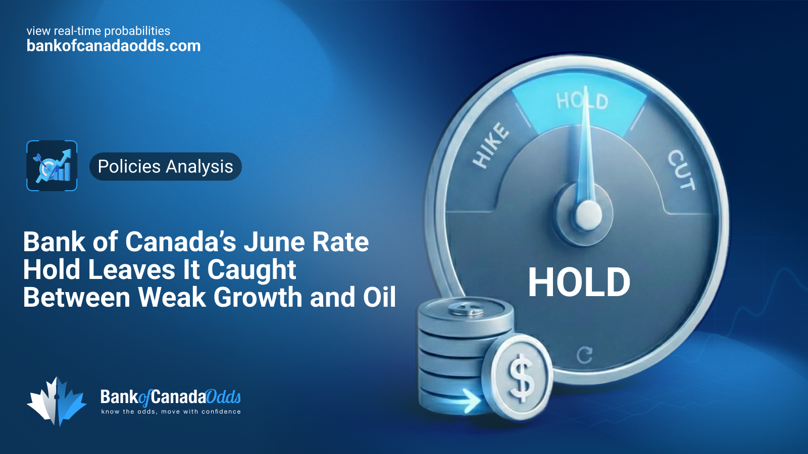 Bank of Canada's June Rate Hold Leaves It Caught Between Weak Growth and Oil